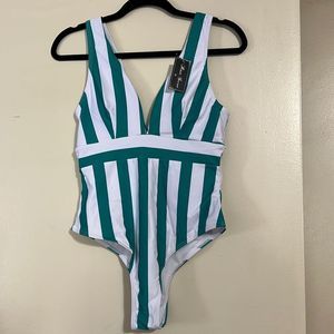 3/$25 Rosa Secret striped swimsuit